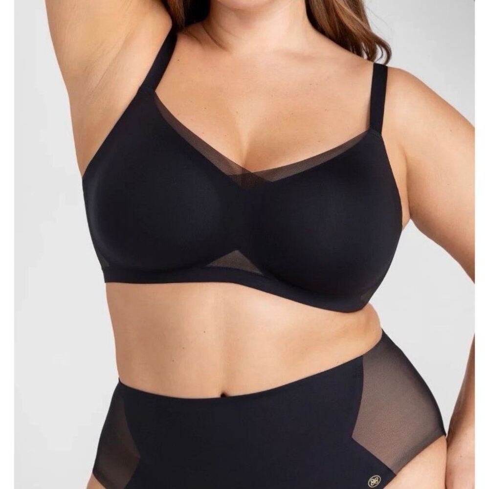 Honeylove Liftwear Bra in Runway Size XL Black Wireless Comfort #786